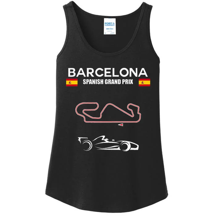 Barcelona Circuit Formula Racing Car Spanish Grand Prix Ladies Essential Tank