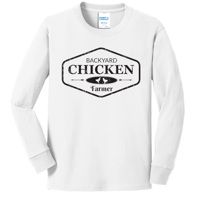 Backyard Chicken Farmer Chicken Lover Cute Kids Long Sleeve Shirt