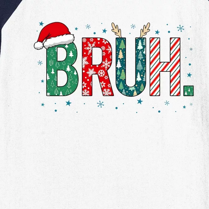 Bruh Christmas For Him Her Mom Dad Brother Sister Teenager Baseball Sleeve Shirt