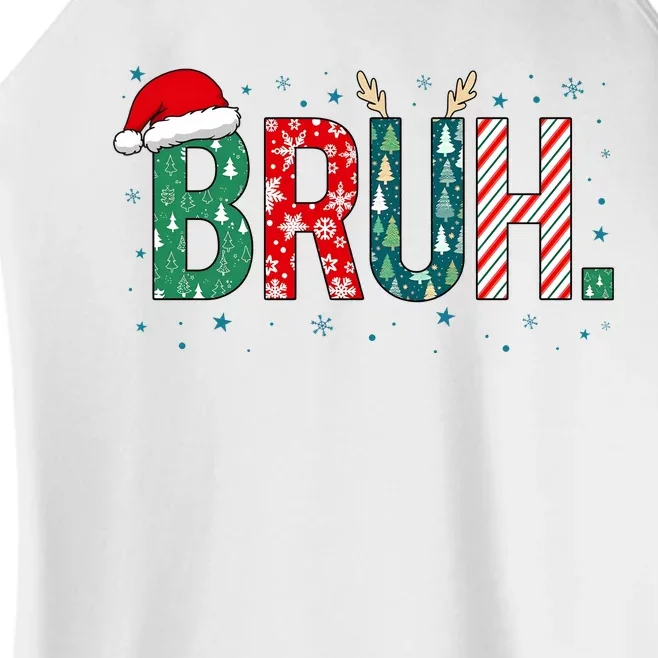 Bruh Christmas For Him Her Mom Dad Brother Sister Teenager Women’s Perfect Tri Rocker Tank