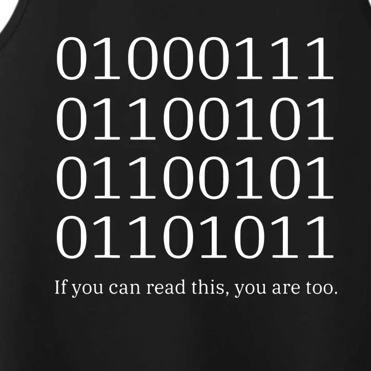 Binary Code Funny Computer Science Programmer Coding Performance Tank