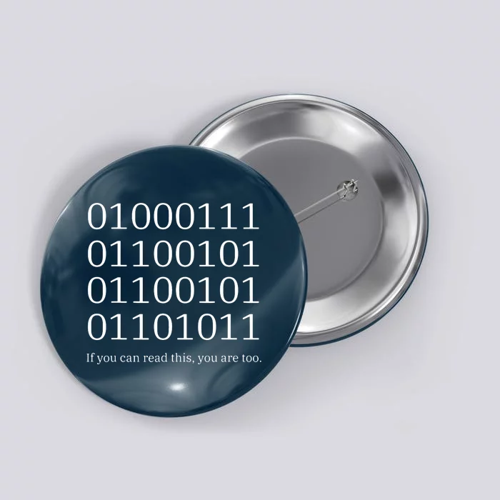 Binary Code Funny Computer Science Programmer Coding Button