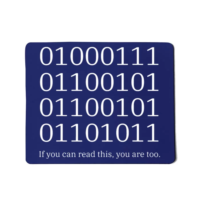 Binary Code Funny Computer Science Programmer Coding Mousepad