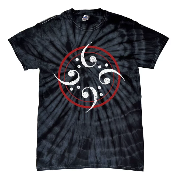 Bass Clef Funny Bass Player Gift Bass Guitar Tie-Dye T-Shirt