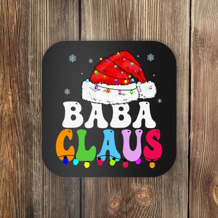 Baba Claus Funny Xmas Family Matching Grandma Christmas Coaster