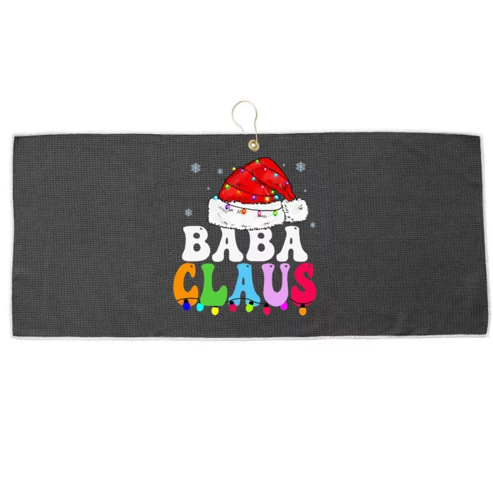 Baba Claus Funny Xmas Family Matching Grandma Christmas Large Microfiber Waffle Golf Towel