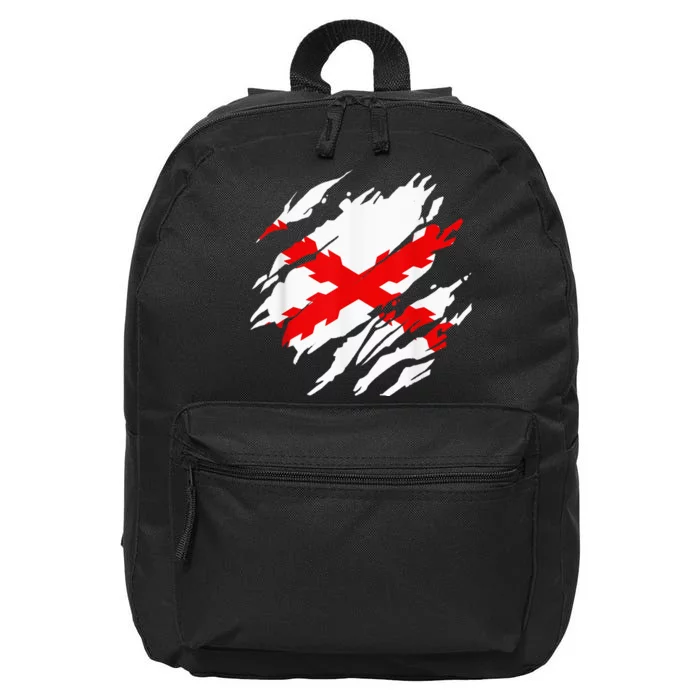 Burgundy Cross Flag Of The Thirds 16 in Basic Backpack