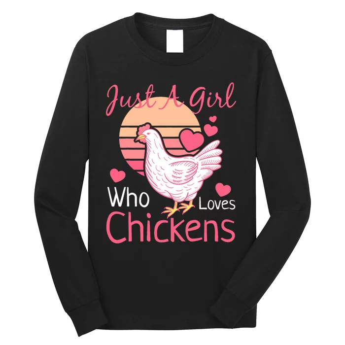 Best Chicken For Girls Rooster Poultry Chicken Farmer Long Sleeve Shirt