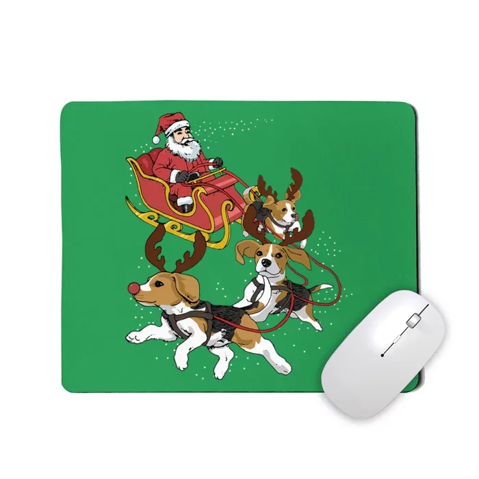 Beagle Christmas For Cute Dog Lovers Mousepad