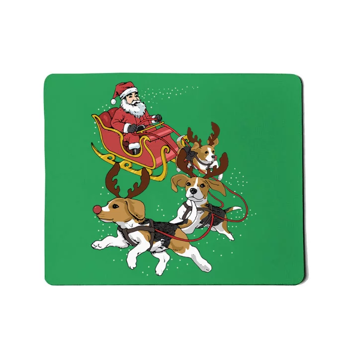 Beagle Christmas For Cute Dog Lovers Mousepad