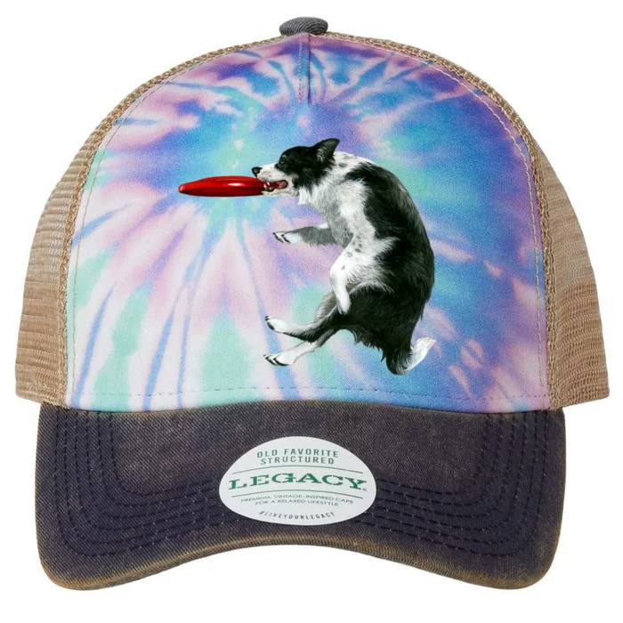 Border Collie Frisbee Graphic Sheepdog Print Gift Legacy Tie Dye Trucker Hat