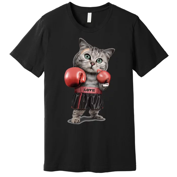 BOXING CAT Funny Premium T-Shirt