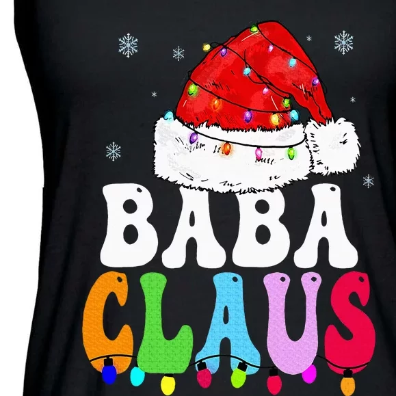 Baba Claus Funny Xmas Family Matching Baba Grandma Christmas Ladies Essential Flowy Tank