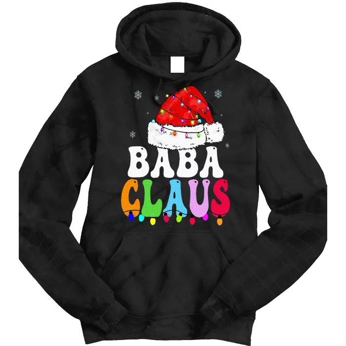 Baba Claus Funny Xmas Family Matching Baba Grandma Christmas Tie Dye Hoodie