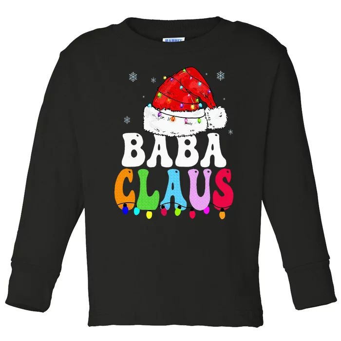 Baba Claus Funny Xmas Family Matching Baba Grandma Christmas Toddler Long Sleeve Shirt