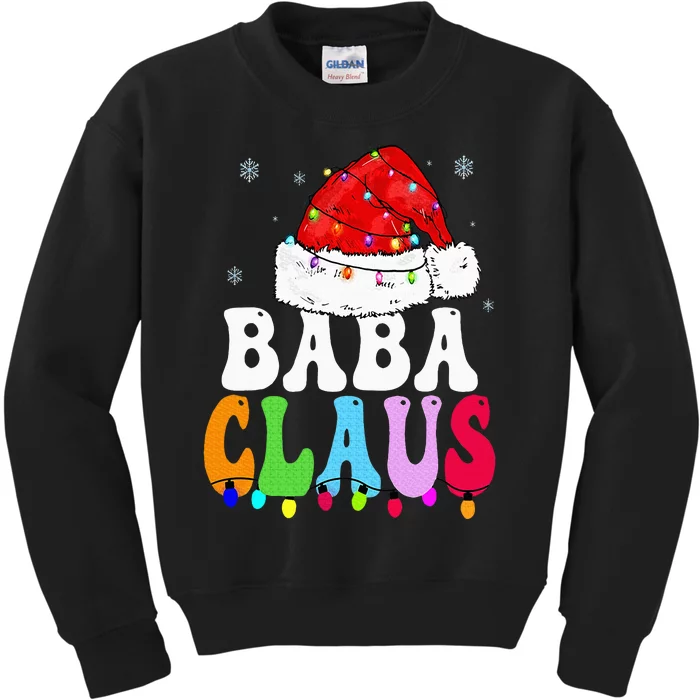 Baba Claus Funny Xmas Family Matching Baba Grandma Christmas Kids Sweatshirt