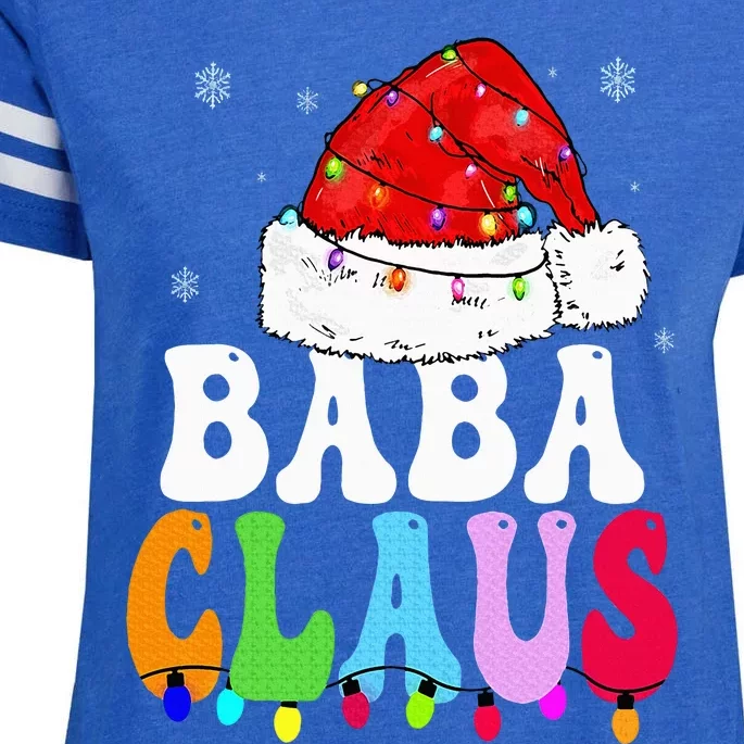 Baba Claus Funny Xmas Family Matching Baba Grandma Christmas Enza Ladies Jersey Football T-Shirt