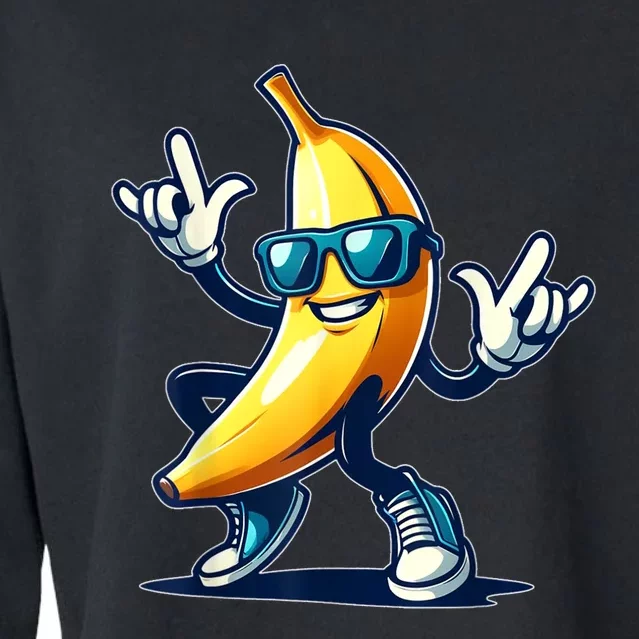 Banana Costume Funny Banana Cropped Pullover Crew