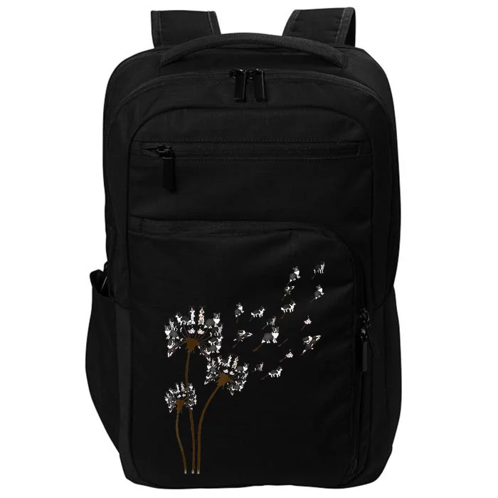 Border Collie Flower Fly Dandelion Funny Dog Impact Tech Backpack