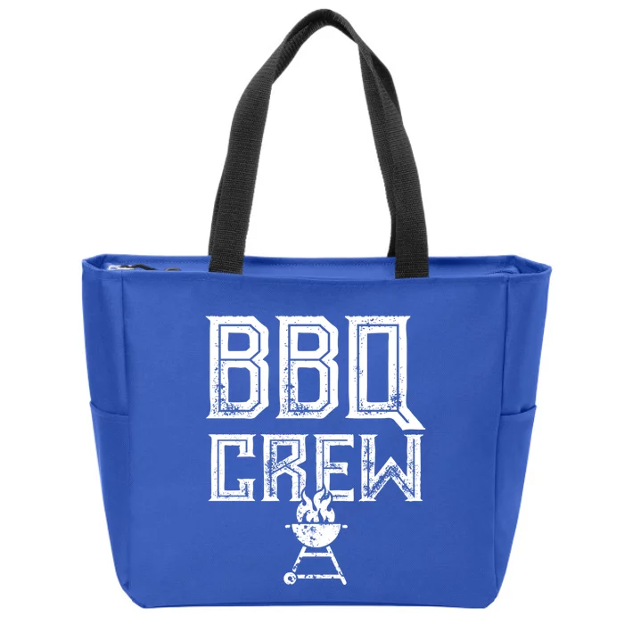 Bbq Crew Funny Bbq Lover Smoker Grilling Matching Bbq Day Gift Zip Tote Bag