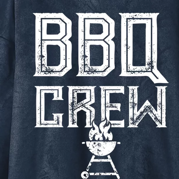 Bbq Crew Funny Bbq Lover Smoker Grilling Matching Bbq Day Gift Hooded Wearable Blanket