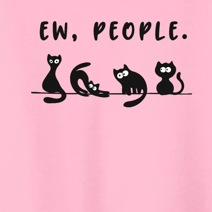 black cat funny wo ew people meowy cat lovers Toddler T-Shirt