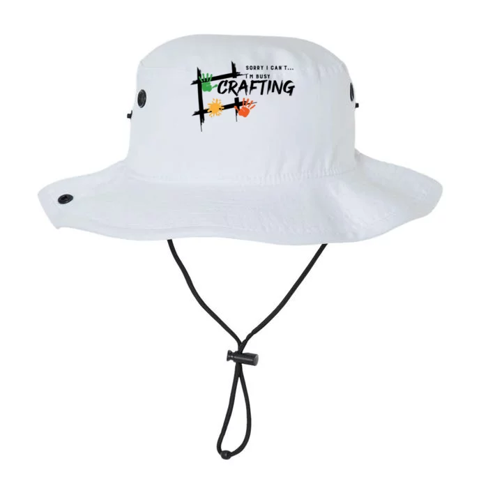 Busy Crafting Funny Saying Hobby Crafter Funny Gift Legacy Cool Fit Booney Bucket Hat