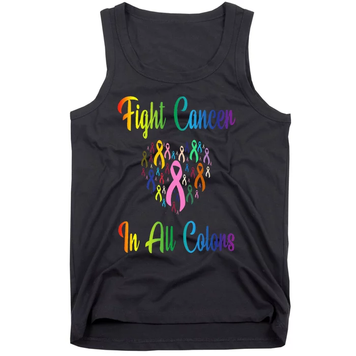 Beating Cancer Fighting Cancer Colors Cancer Awareness Tank Top