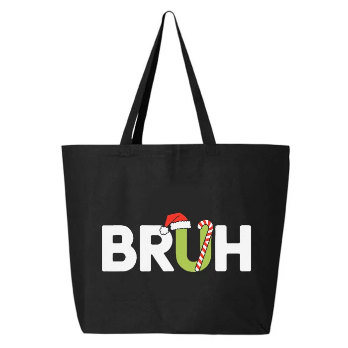 Bruh Christmas Funny Christmas Gift 25L Jumbo Tote