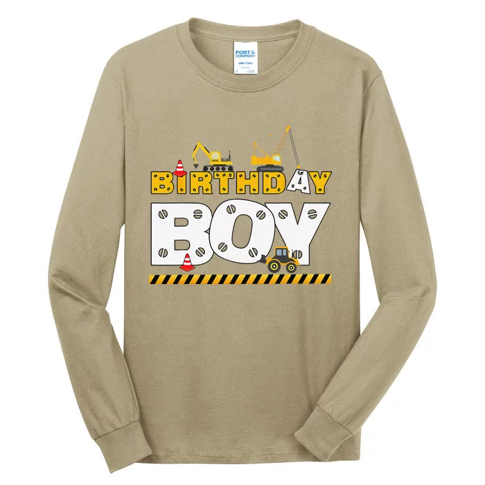 Birthday Construction Family Birthday Party Tall Long Sleeve T-Shirt