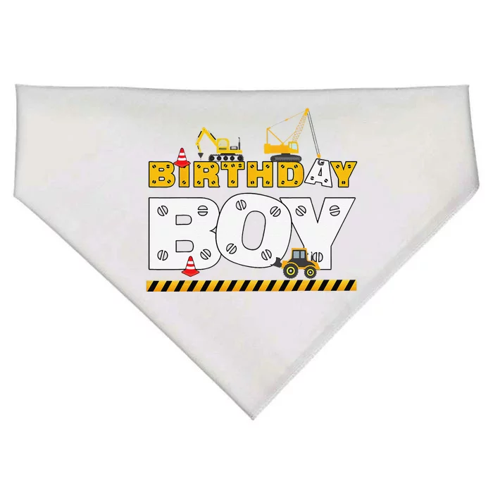 Birthday Construction Family Birthday Party USA-Made Doggie Bandana