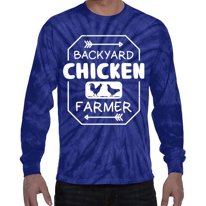 Backyard Chicken Farmer Tee Country Farm Women Girl Men Tie-Dye Long Sleeve Shirt