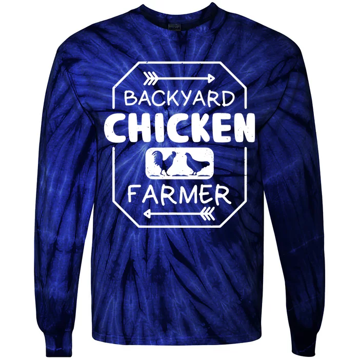 Backyard Chicken Farmer Tee Country Farm Women Girl Men Tie-Dye Long Sleeve Shirt