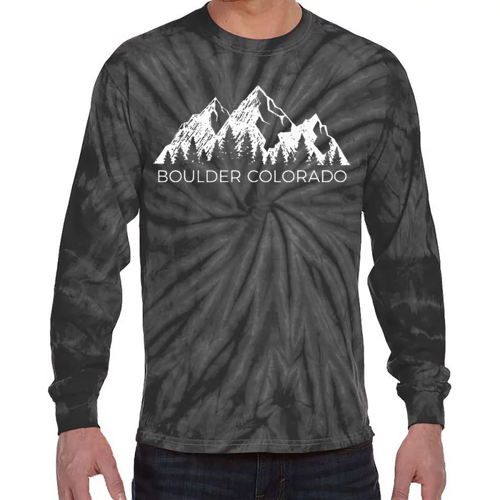 Boulder Colorado For Men Women Boulder Colorado Gift Tie-Dye Long Sleeve Shirt