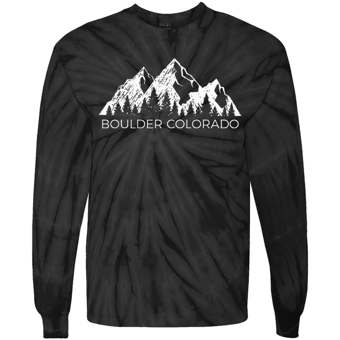 Boulder Colorado For Men Women Boulder Colorado Gift Tie-Dye Long Sleeve Shirt