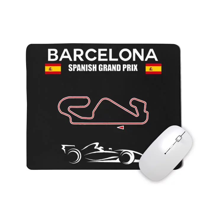 Barcelona Circuit Formula Racing Car Spanish Grand Prix Mousepad