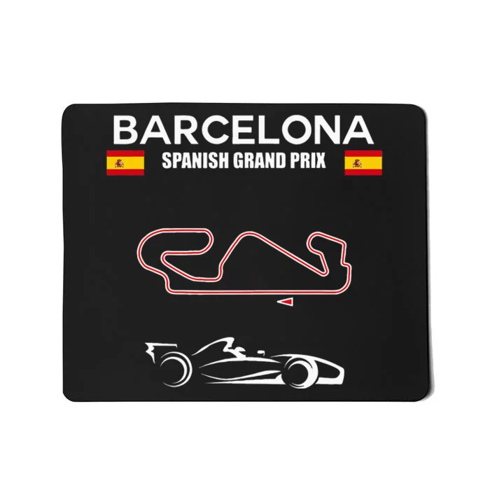 Barcelona Circuit Formula Racing Car Spanish Grand Prix Mousepad