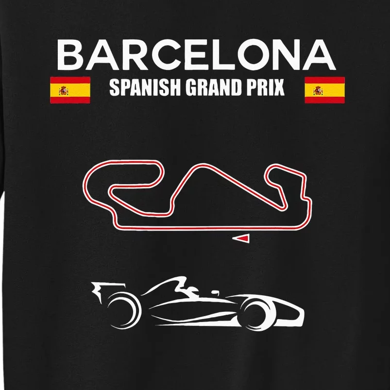 Barcelona Circuit Formula Racing Car Spanish Grand Prix Tall Sweatshirt