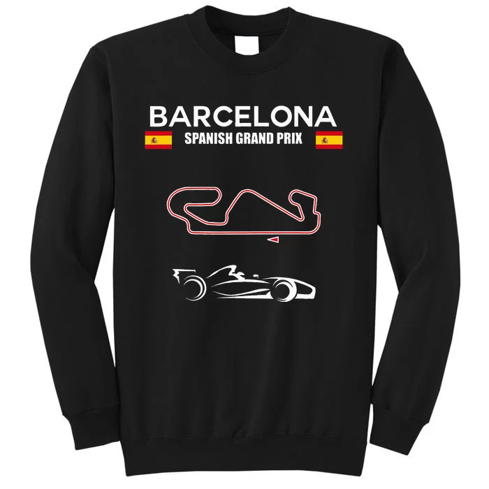 Barcelona Circuit Formula Racing Car Spanish Grand Prix Tall Sweatshirt