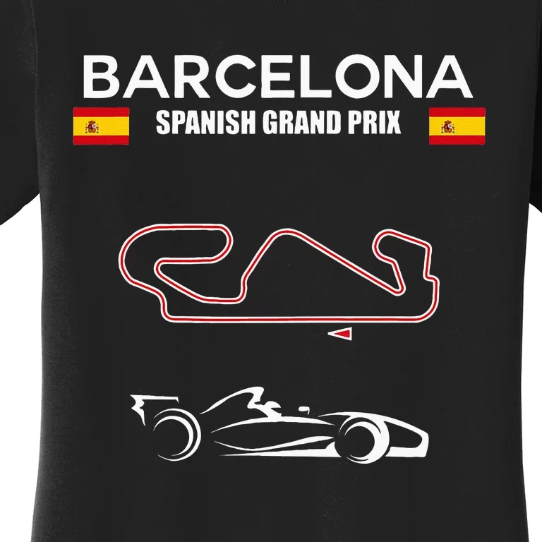 Barcelona Circuit Formula Racing Car Spanish Grand Prix Women's T-Shirt