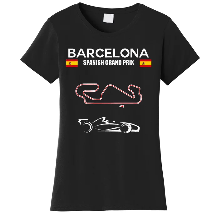 Barcelona Circuit Formula Racing Car Spanish Grand Prix Women's T-Shirt