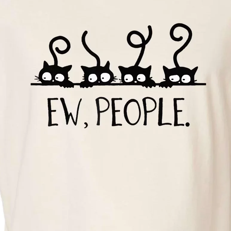 black cat funny ew people meowy cat lovers Garment-Dyed Women's Muscle Tee