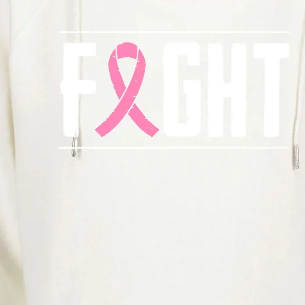 Breast Cancer Fight Cancer Ribbon Funny Gift Womens Funnel Neck Pullover Hood