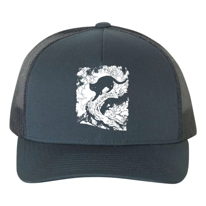 Black Cat Familiar Magick Occult Yupoong Adult 5-Panel Trucker Hat