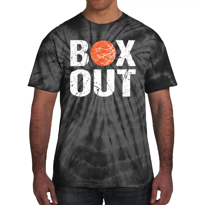 Basketball Coach Funny Coaching Saying Box Out Tie-Dye T-Shirt