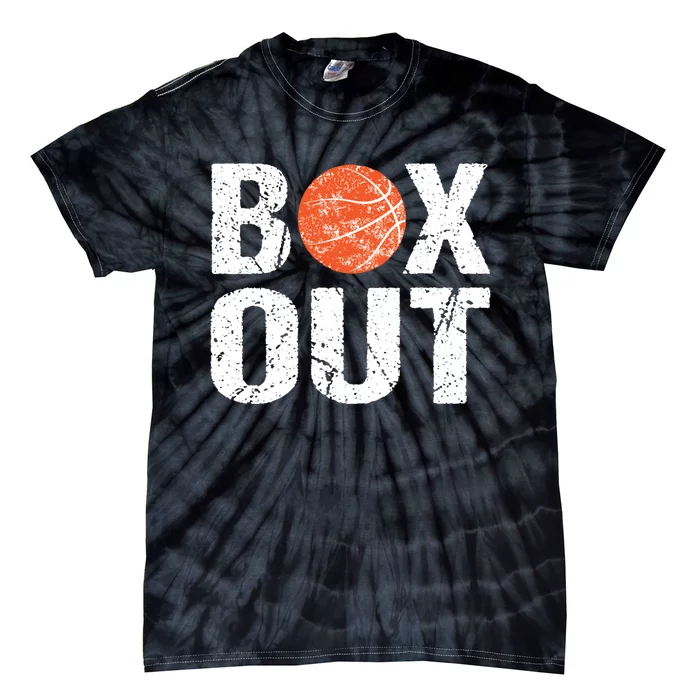 Basketball Coach Funny Coaching Saying Box Out Tie-Dye T-Shirt