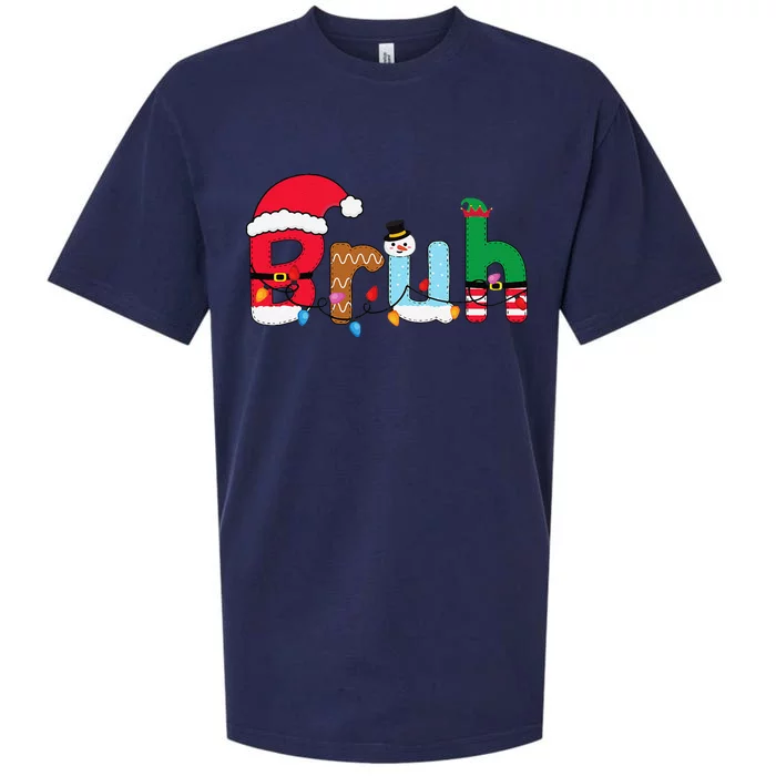 Bruh Christmas For Teen Funny Christmas Bruh Sueded Cloud Jersey T-Shirt