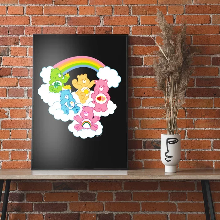 Bears Cheer Funshine Bedtime Cloudy Rainbow Group Poster