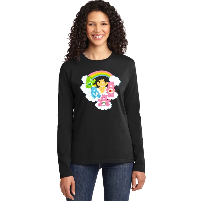 Bears Cheer Funshine Bedtime Cloudy Rainbow Group Ladies Long Sleeve Shirt