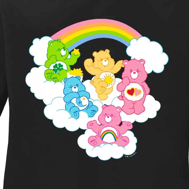 Bears Cheer Funshine Bedtime Cloudy Rainbow Group Ladies Long Sleeve Shirt